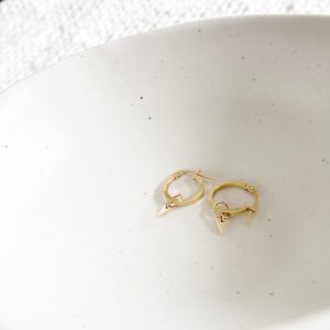 9ct yellow gold huggie charms