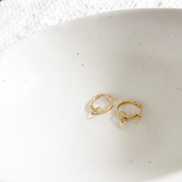 9ct yellow gold huggie charms