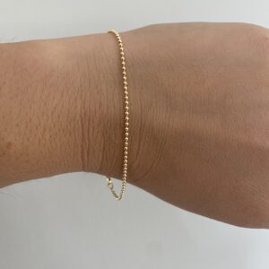 9CT GOLD TINY BEAD BRACELET 1