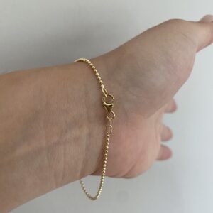 9CT GOLD TINY BEAD BRACELET 2