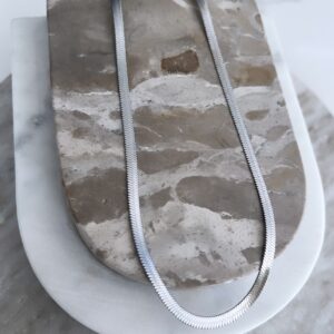 STEEL HERRINGBONE NECKLACE