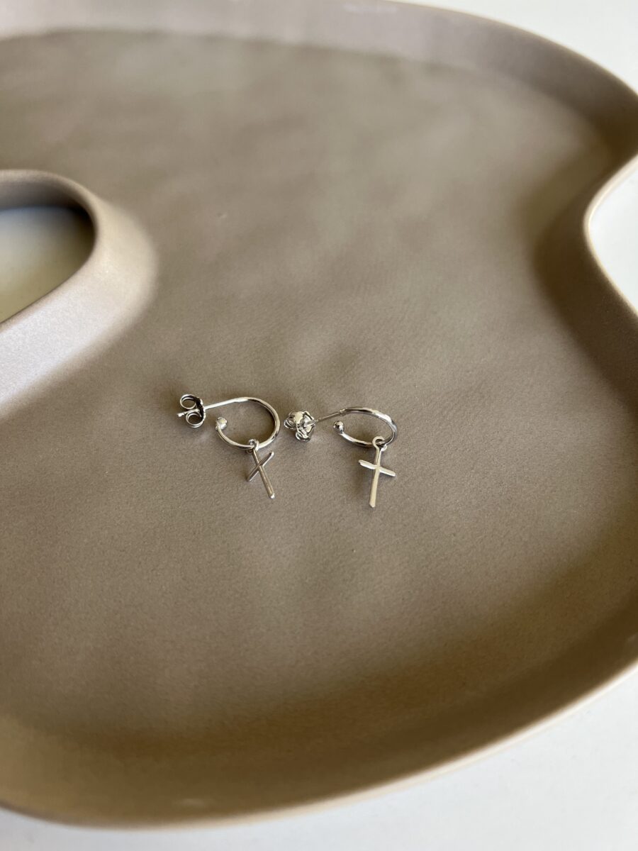 Cross Charm Earrings