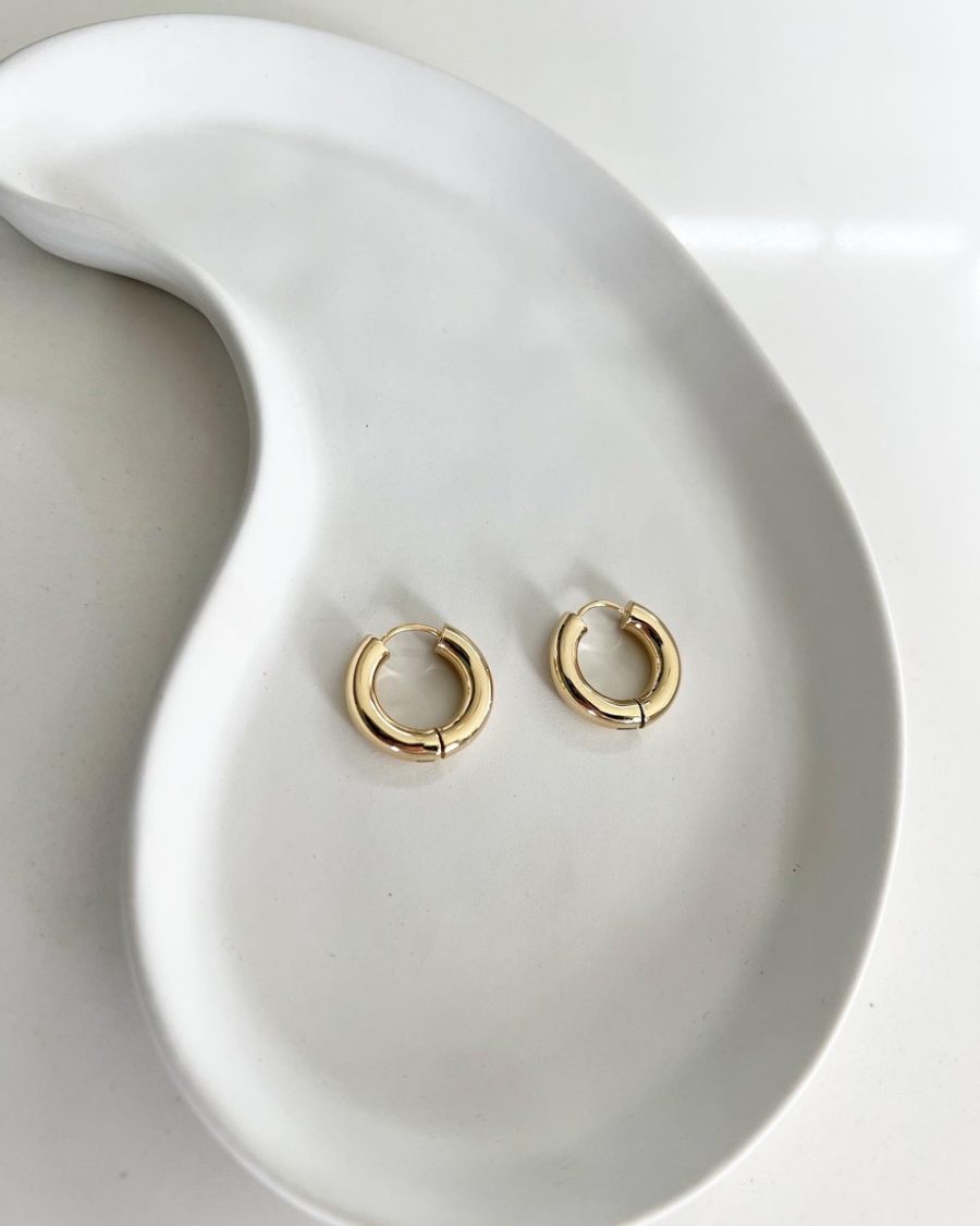 Chunky Hinged Hoops (9ct Gold)