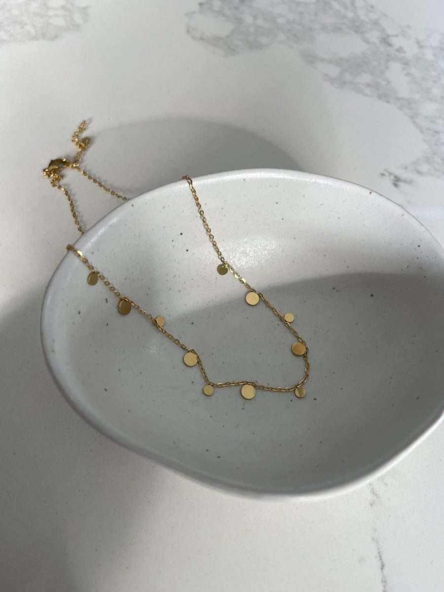 Tiny Disc Necklace (Gold Stainless Steel)