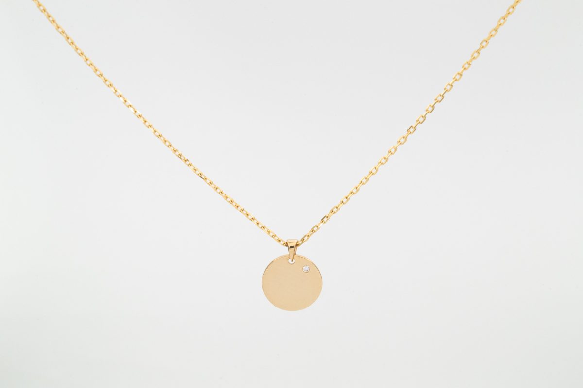 Single Disc Necklace (9ct Gold)